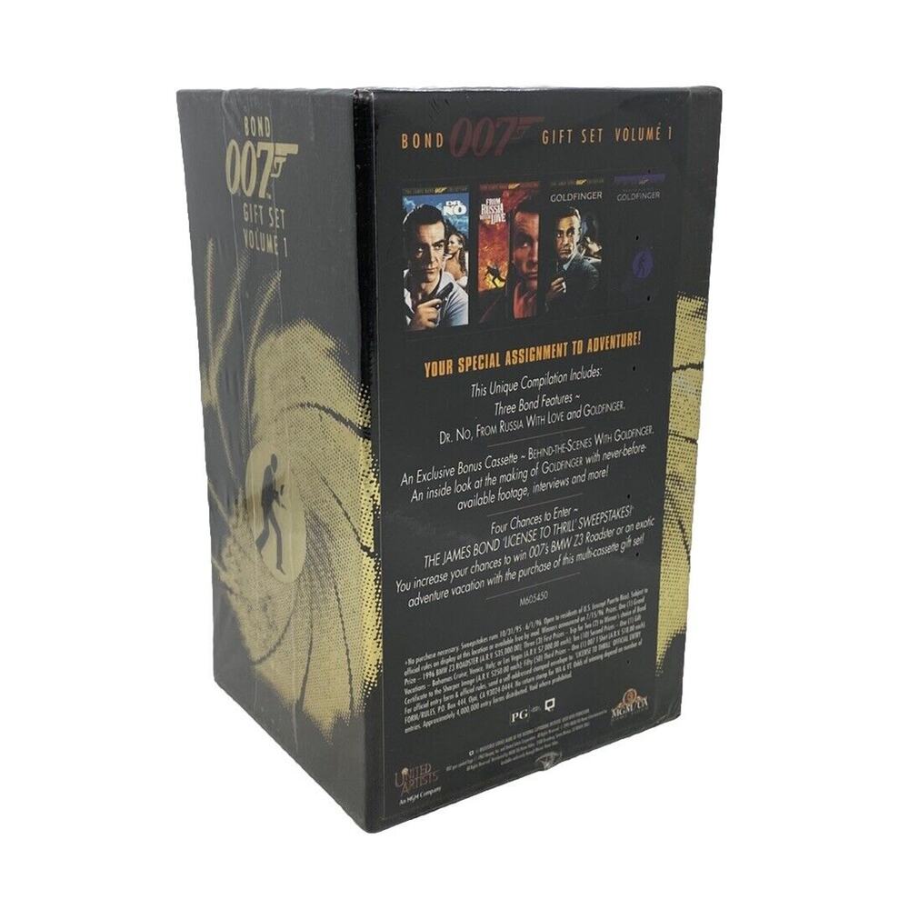 Bond 007 Gift Set Volume 1 VHS 1995 4-Tape Set Three Bond Features New - Picture 5 of 12